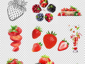 草莓元素图库 从手绘插画到新鲜实拍，尽显自然美味